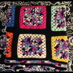 Vintage Handmade Crochet Afghan Blanket